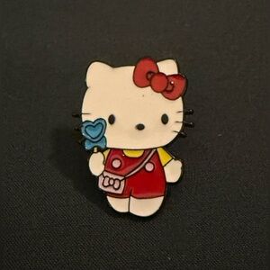 Women’s Accessories Adorable Fun Hello Kitty Holding Blue Sucker Enamel Pin
